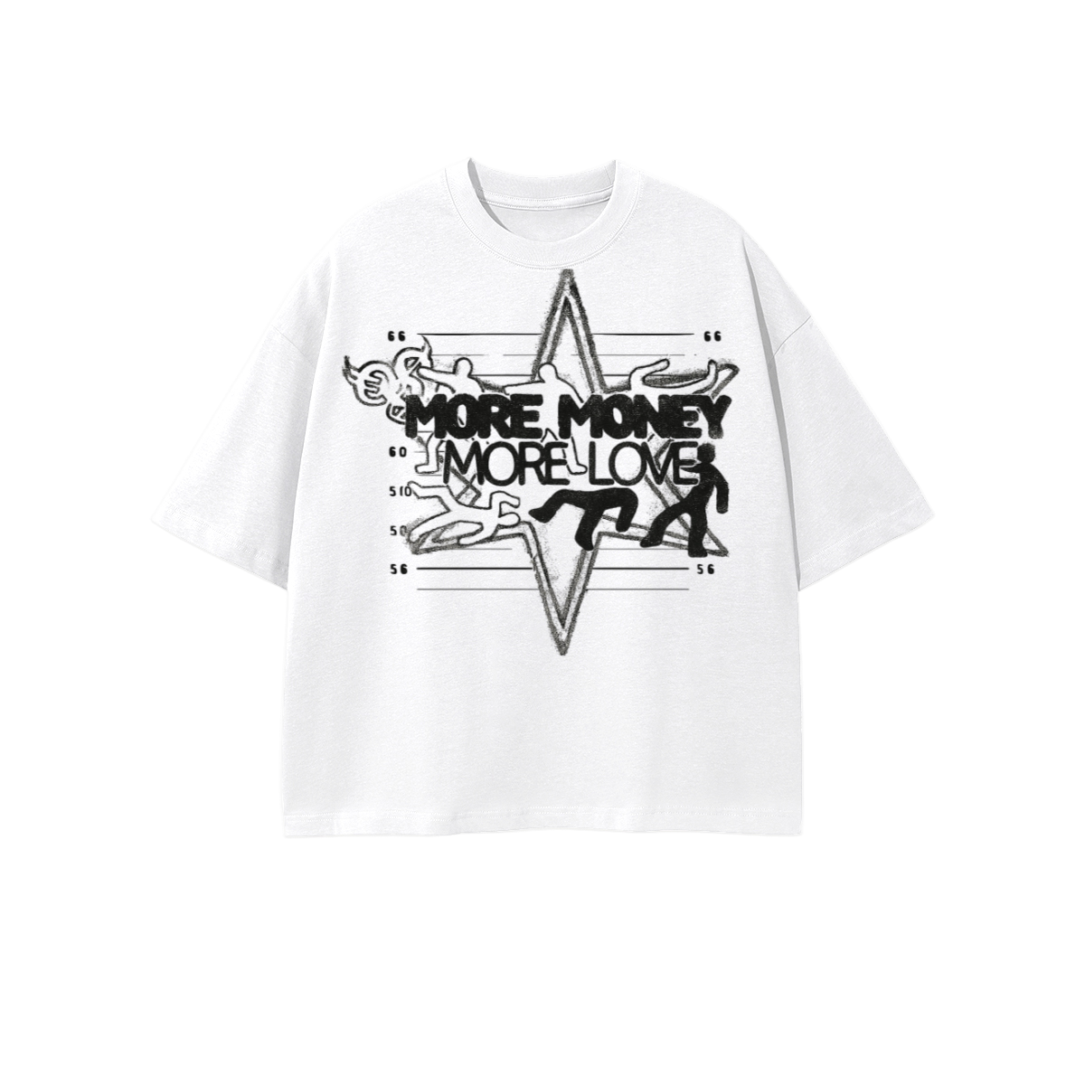 more money more love” Oversized T-shirt (250g) – RVRE
