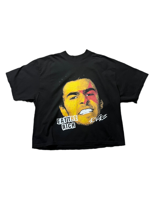 "EAT THE RICH" Oversized Cropped T-Shirt(280GSM)