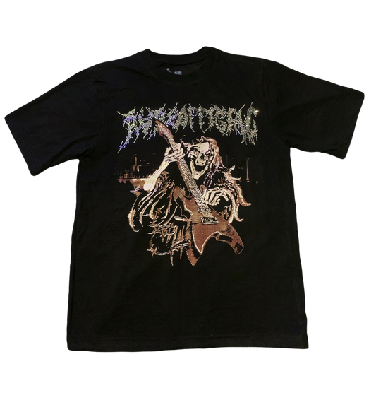 “Sound of death” rhinestone T shirt